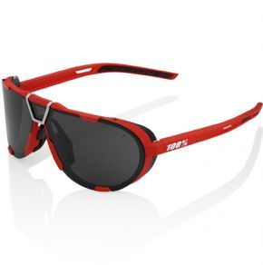 100% Westcraft Sunglasses Soft Tact Red/black Mirror Lens