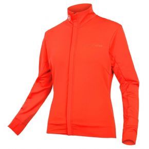 Endura Womens Xtract Roubaix Long Sleeve Jersey Hi Viz Coral